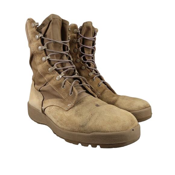 McRae Boots Mens 11.5 Combat Military Hot Weather Tactical Leather Vibram Brown - Picture 1 of 16
